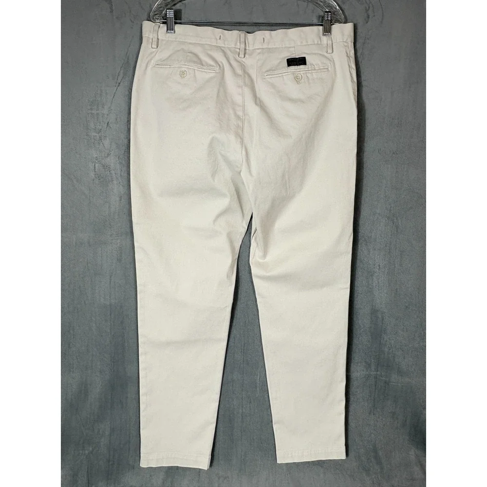 BR Banana Republic Pants Mens 36x32 Beige Tapered Fit Chino RMC Preppy‎ Academia